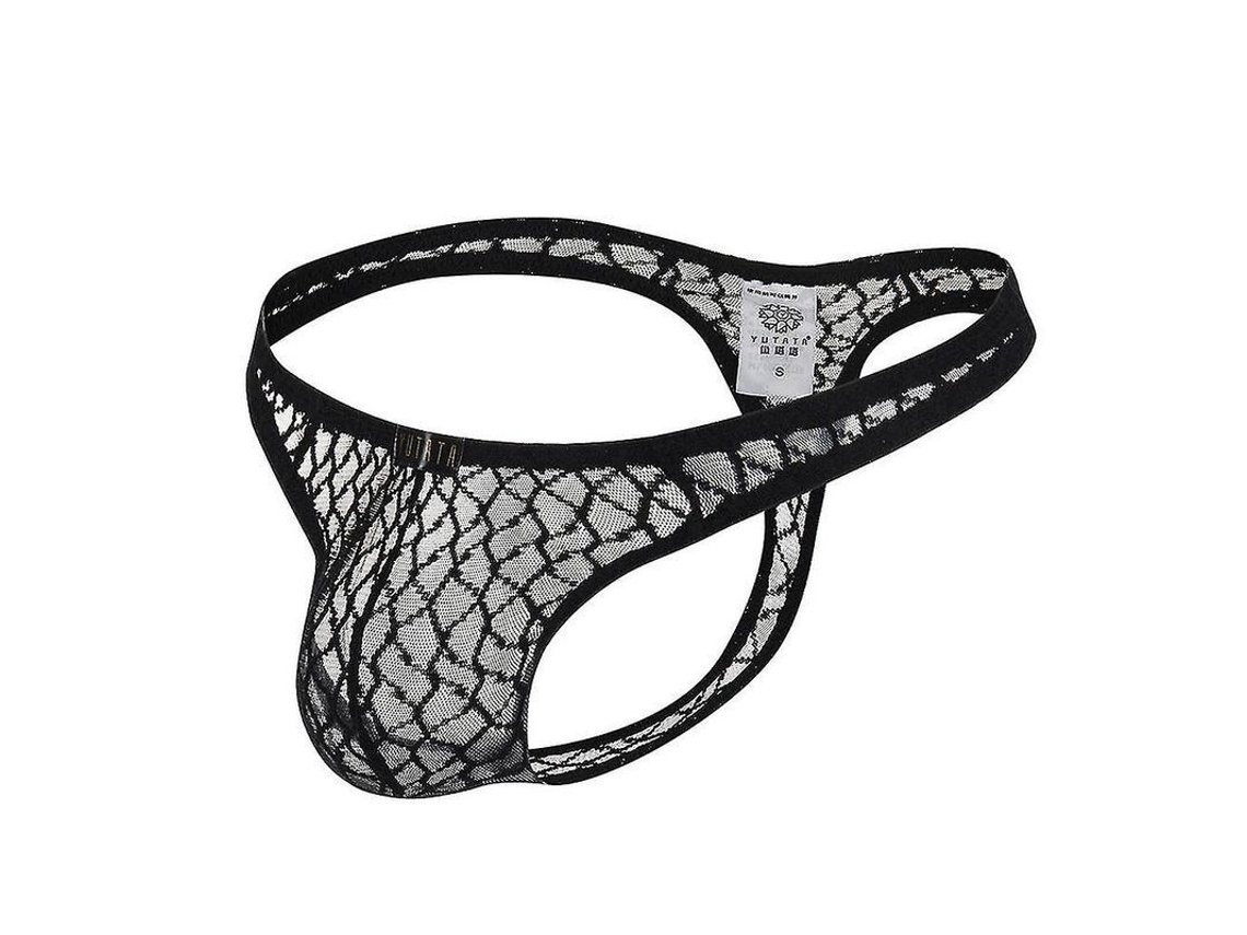 2026 sutiã G string Masculino Sexy de Renda Calcinha Transparente de Poliéster