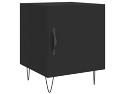 Mesa de Cabeceira em Derivados de Madeira Preto MAISON EXCLUSIVE (40x40x50 cm)