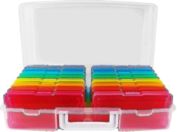 Organizador de fotos Lurelia Caixa, 10x15 cm, 16 compartimentos, transparente