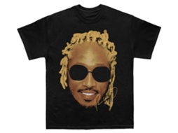 Future “pluto” Face Black Graphic Unisex T-shirt Rockinstone Size:m