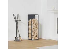 Vidaxl Suporte Para Lenha 25x25x80 Cm Aço Laminado A Frio Antracite