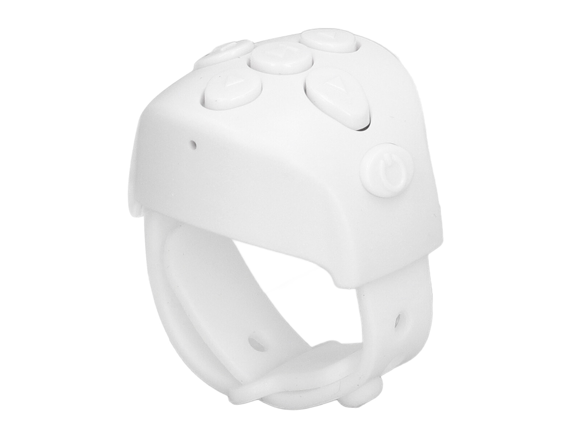 Anel De Controle Remoto Bluetooth Ajustável Para Selfie, Deslocamento E Câmera Sem Fio Para Telefones Android Branco