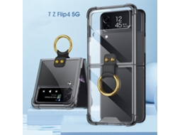 Capa LAXISCREED Samsung Flip4 Anti Queda Roxa Transparente