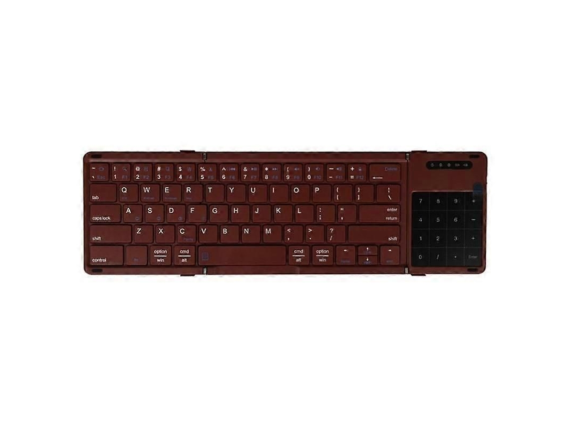 Teclado FK328t Bluetooth, com Touchpad, numérico, compatível com iOS, Android, Windows, Mac