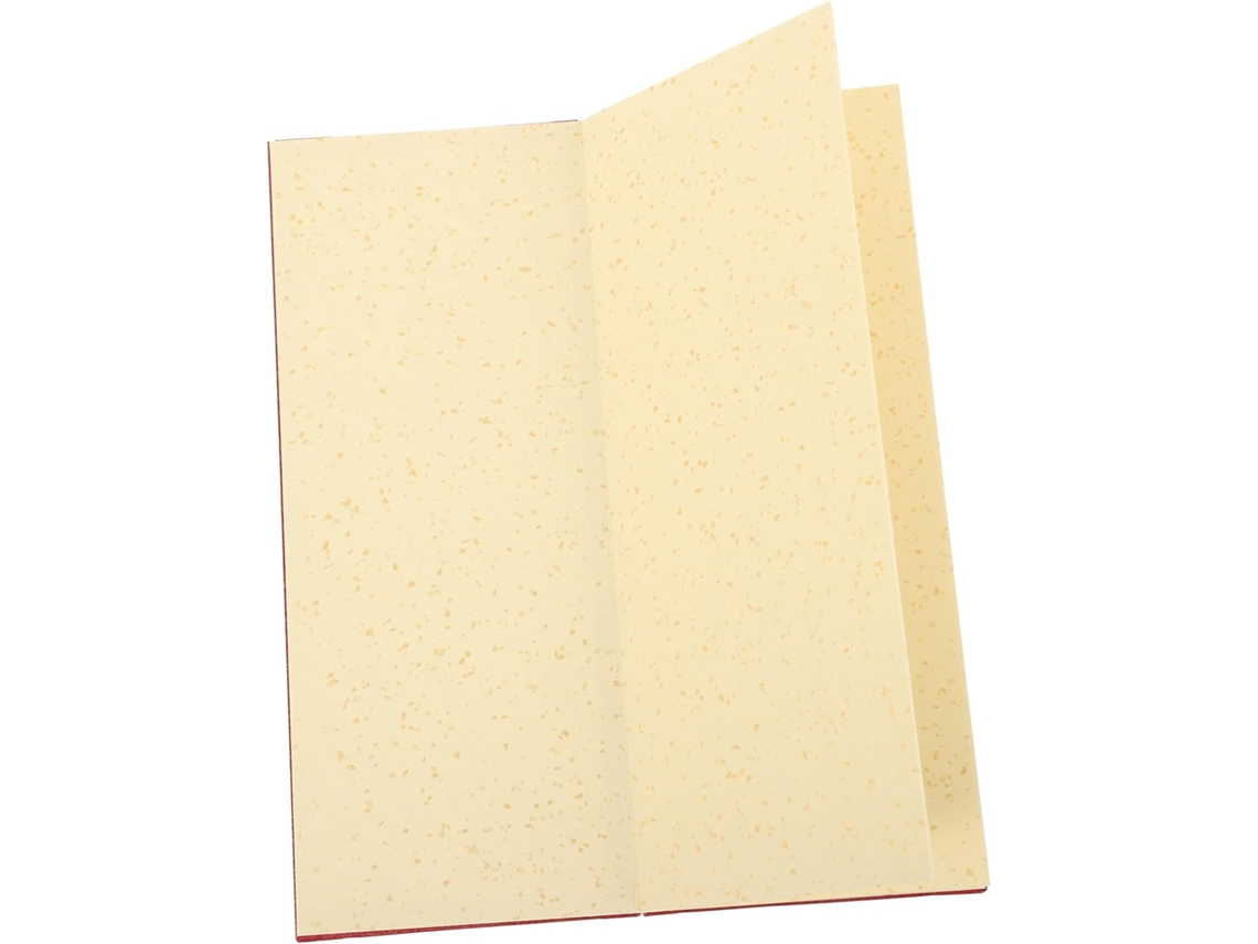 Caderno de Caligrafia em Branco, Dobrável para Chinesa, Vermelho com Design Vintage, Papel Escrita CHABERLU