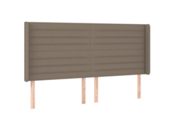 Headboard, Headboards Vidaxl Cinzento-acastanhado Tecido (183 X 16 X 118/128 Cm)