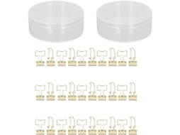Conjunto de 30 mini clipes de papel multiuso inovadores com fixação de alta resistência em metal para casa e escritório.