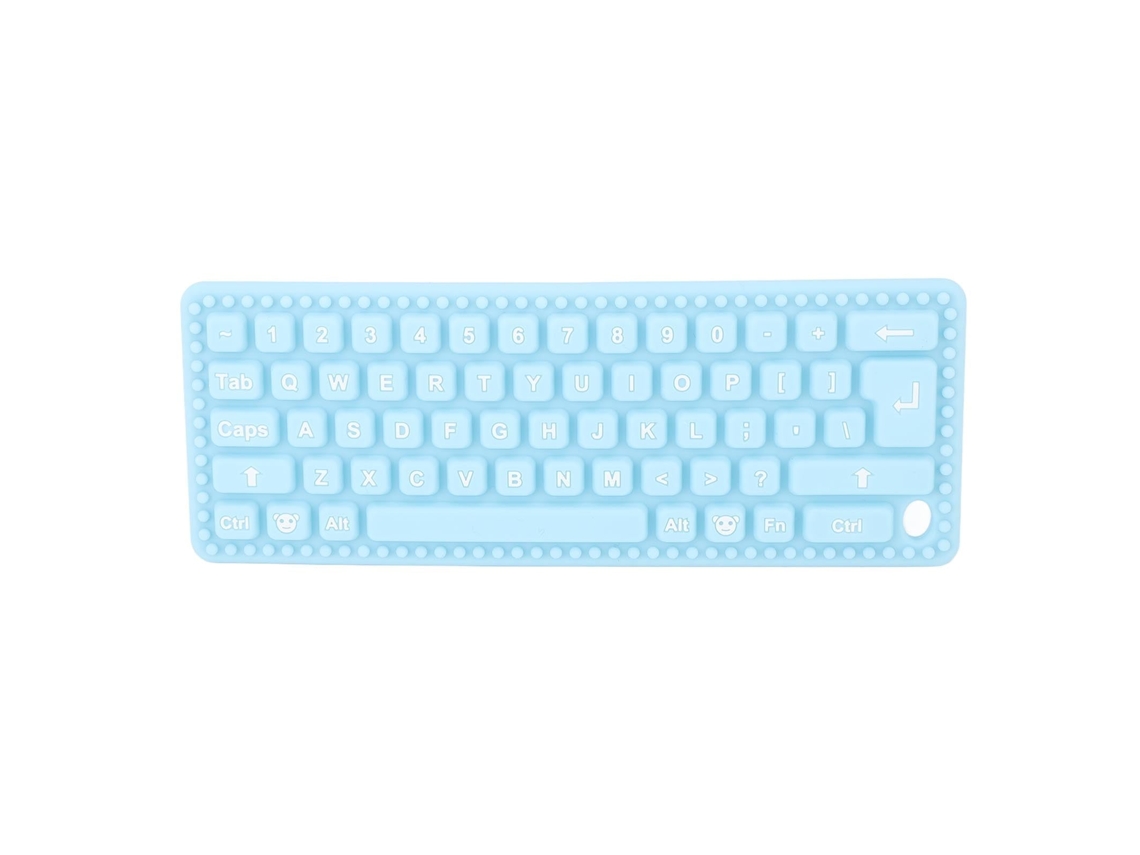 Primerox brinquedo de Mordida para Bebê em Forma de Teclado Silicone Macio com Várias Teclas Type C