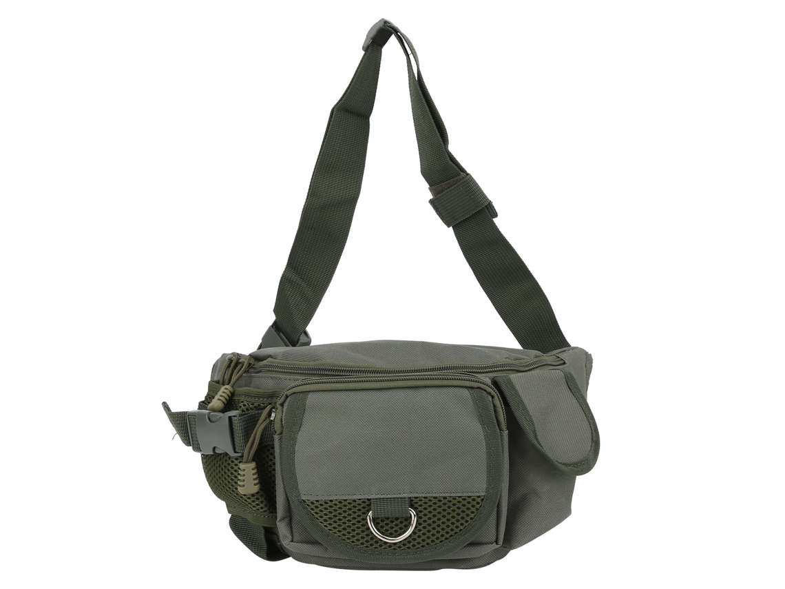 Saco de Pesca Portátil Poliéster Militar Verde Ajustável