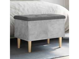 Vidaxl Banco De Arrumação 62x42x46cm Derivados Madeira Cinza Cimento