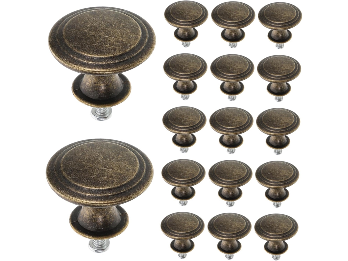 Coheali Conjunto De 24-puxadores Vintage Em Liga Zinco Para Armários Cozinha, Instalação Com Furos E Design Elegante