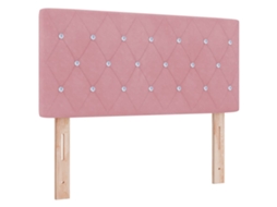 Cabeceira | Painel De Cama Led Com Luzes De Tira Led Rosa 100 Cm Poliéster