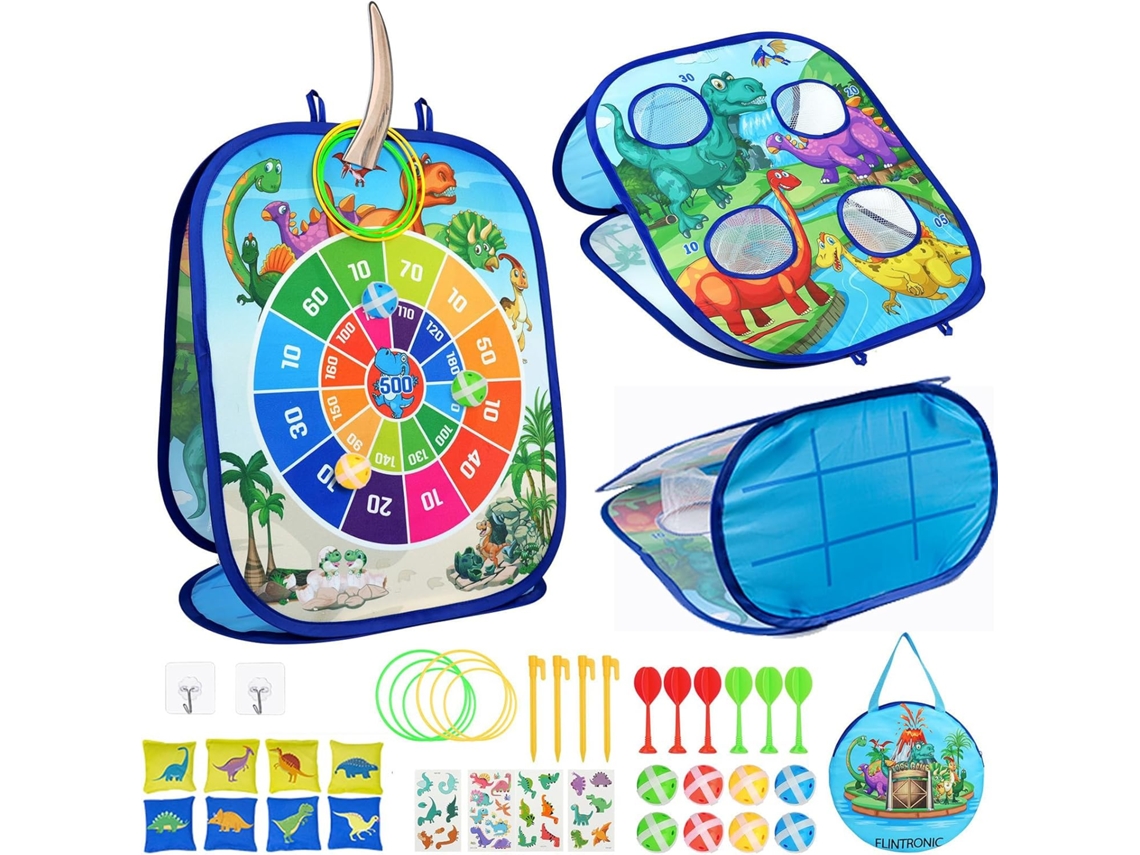 Jogo De Arremesso Saco Para Crianças, Kit Jogo Dobrável 5 Em 1, Tabuleiro, Brinquedo Jardim E Praia, Ideal Jogos Ambientes Intern -aquaforge