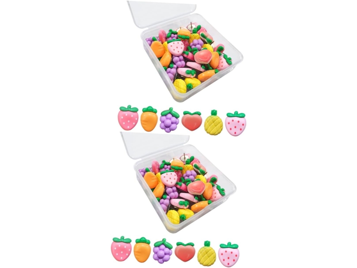Conjunto De 60 Tachinhas Em Formato Frutas Para Murais E Uso