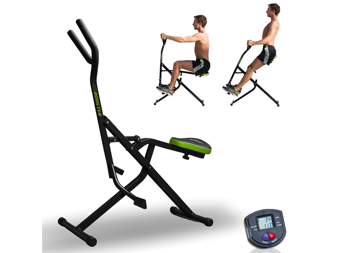 Máquina de musculação GYMFORM Ab Booster Plus Multifuncional com Mini Computador Treino de Aptidão Total com Exercícios Cardiovasculares Tonificação