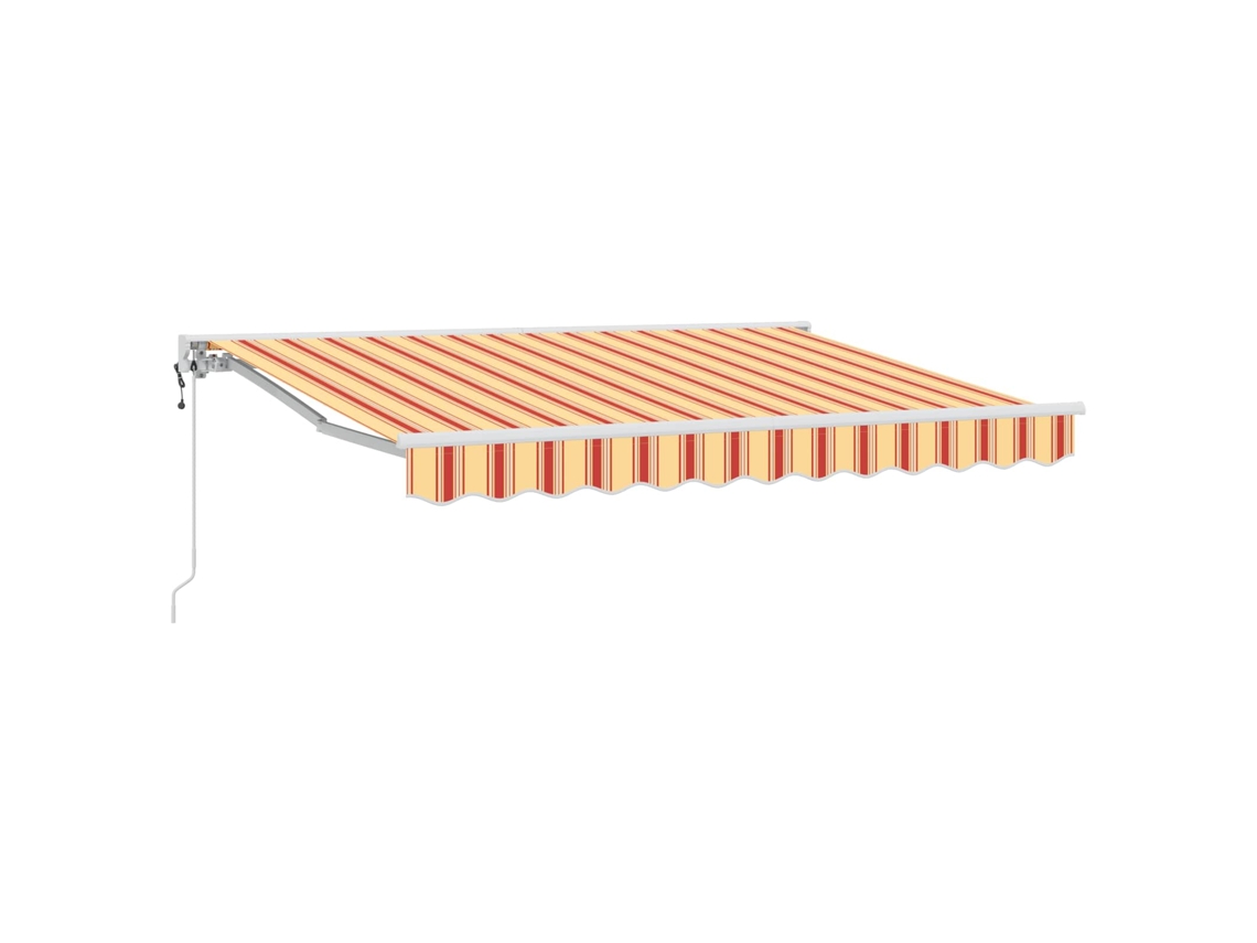 Conjunto 1 Toldo Retrátil Vidaxl Branco Alumínio (3,5 X 2,5 M)