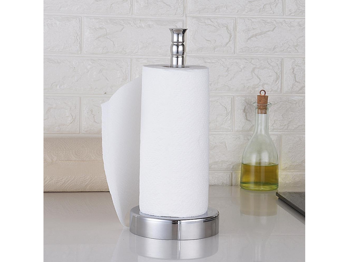 Portavasos de Papel de Acero Inoxidable Prata 29,8 Cm Design Elegante e Minimalista