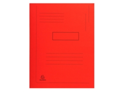 Capa Com Elástico EXACOMPTA 2 Abas Forever Com Linhas Impressas Vermelho