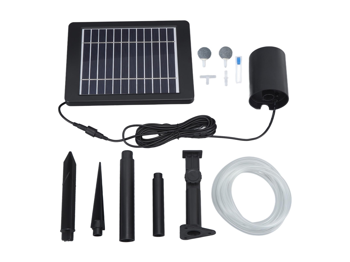 Bomba de Ar Solar 6v 4w Painel Ajustável Peixe Tanque Lagoa