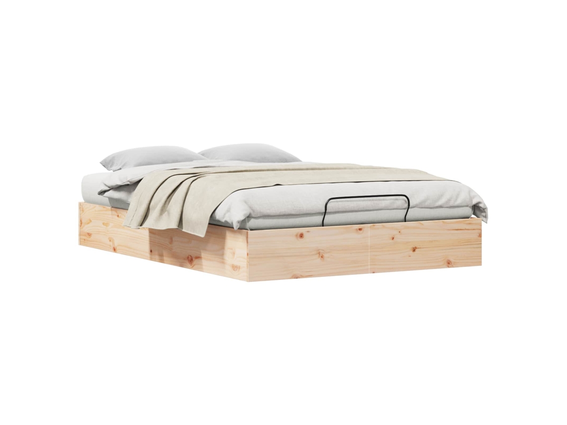 Vidaxl Estrutura de Cama Ottoman com Armazenamento Natural