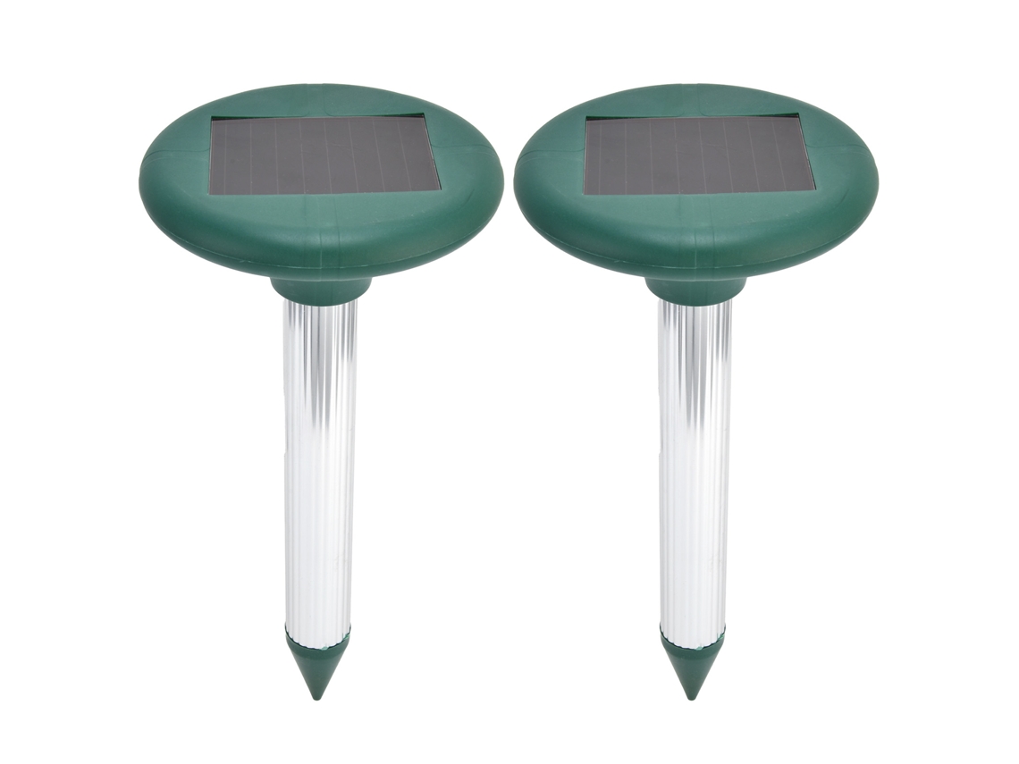 Primerox 2 Unidades de Repelente Ultrassônico Solar para Ratos, Insetos e Cobras, Jardim, Fazenda