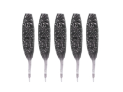 Soft Bait (simulated Fish Lure, Lure Fishing) 9cm/8g Fat Flying Pupa Potato Bee Pupa Lure (5 Pieces Per Pack) (black Body With White Stars)