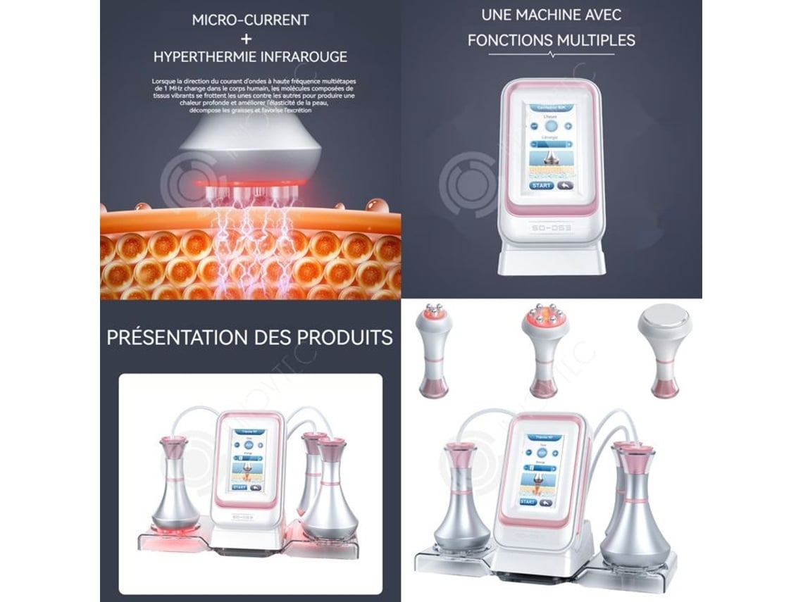 Máquina de cavitação ultrassônica Inn 80k, máquina de beleza, massagem para cuidados com a pele, antienvelhecimento, queimador de gordura corporal Innovtec (Outlet Grade A)