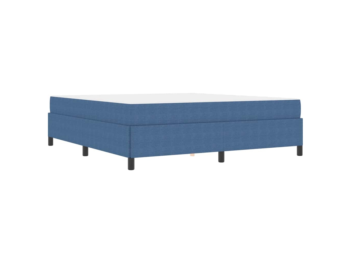 Conjunto 1 Estrutura Da Cama Vidaxl Azul Tecido (180 X 200 Cm)
