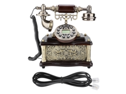 Telefone Antigo Retro Com Pedra Preciosa Branca Imitada