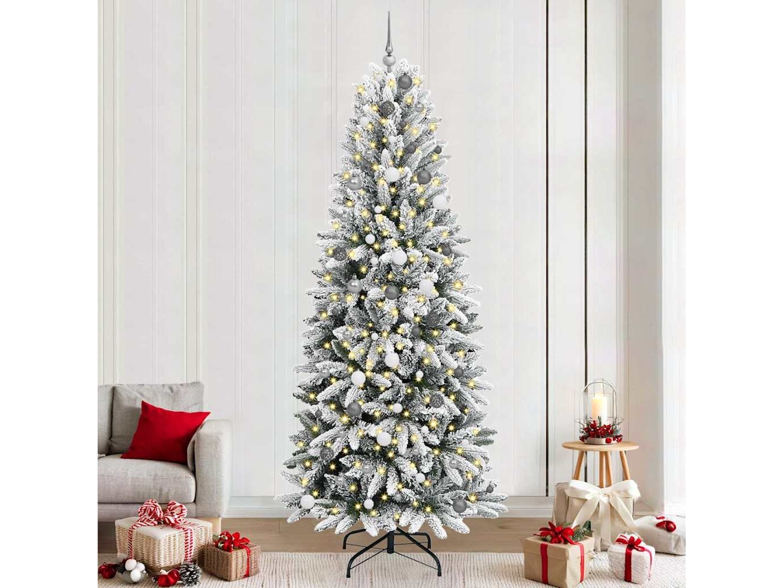 Vidaxl Árvore De Natal Artificial Branco 240 Cm