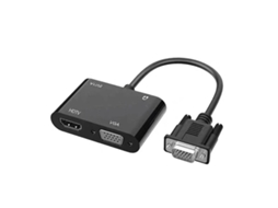 Conversor VGA para HDTV Conexão VGA para monitor de TV de computador Tela dupla com cabo adaptador de vídeo com Slowmoose