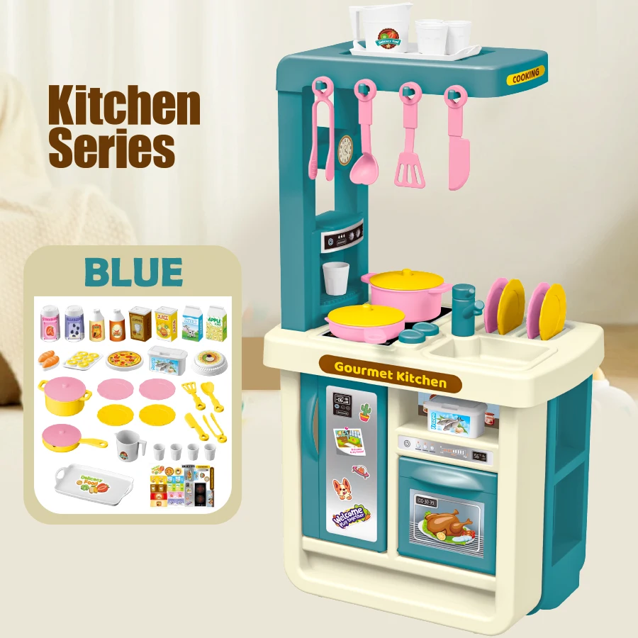 (azul) Mini Passar Brinquedos Para Casa, Acessórios Para Conjuntos De Cozinha, Role Playing, Para Meninos E Meninas Com Mais De 3 Anos