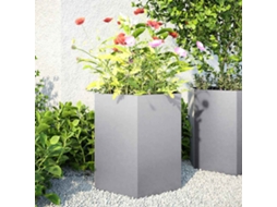 Vidaxl Vasos Floreiras Jardim 2 Pcs Hexagonal 46x40x45cm Aço Galvaniz.