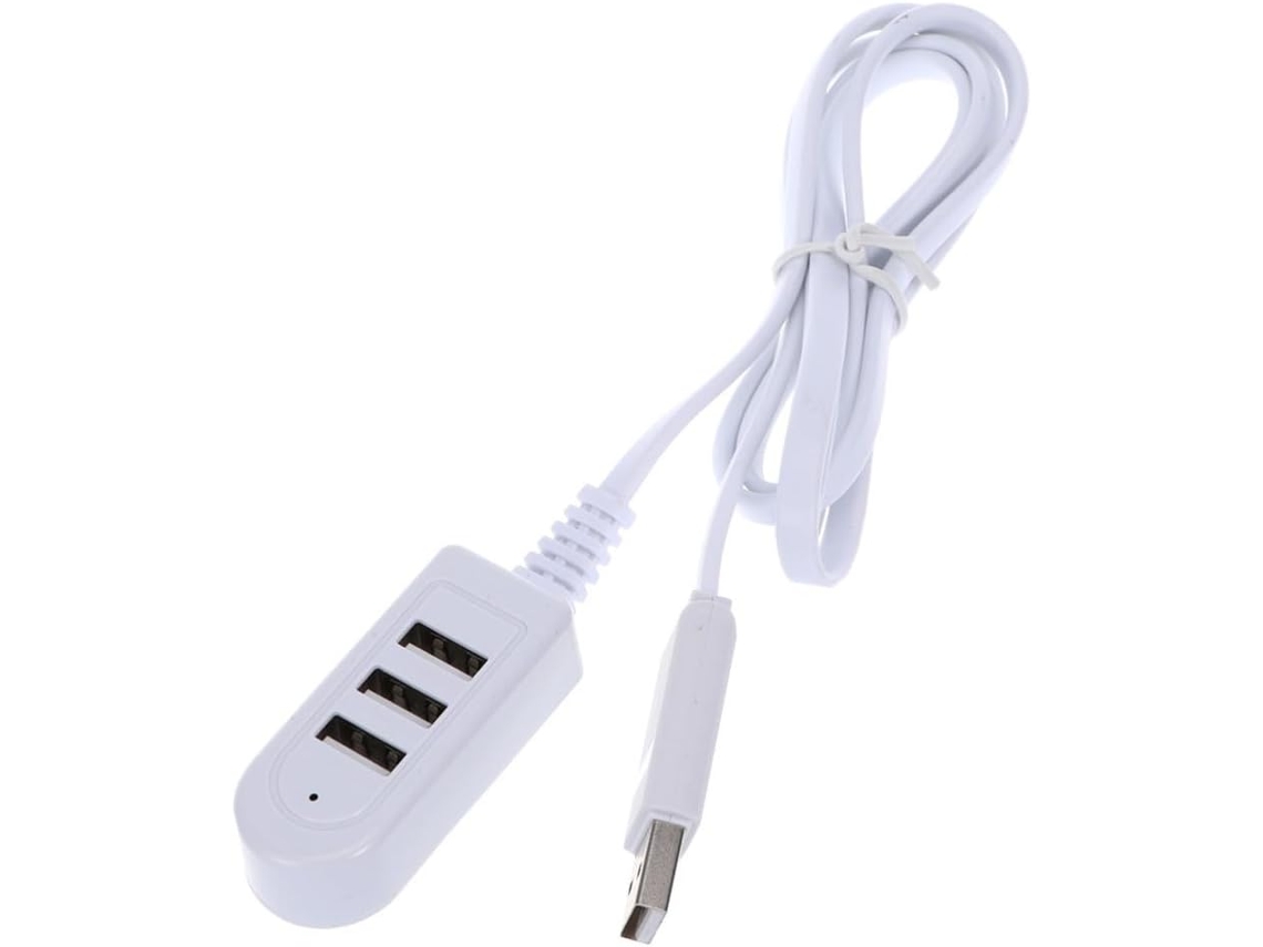 Hub Multiportas Usb Com 3 Portas, 3a, Cabo De Extensão De Plástico De 1,2 M