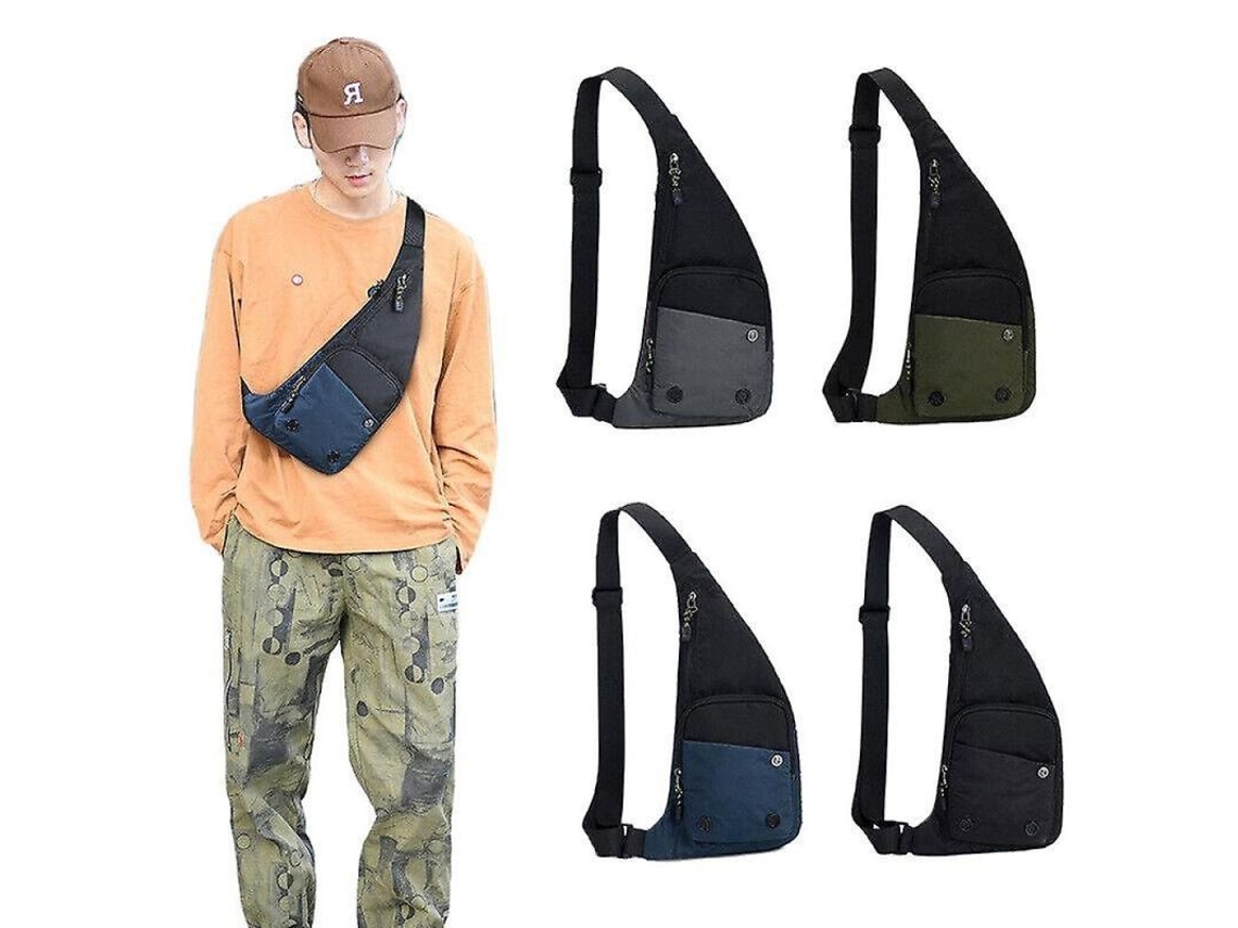 2026 Bolsa Bandolera Unissex para Esportes e Viagens Resistente à Água (preto) S/MARCA