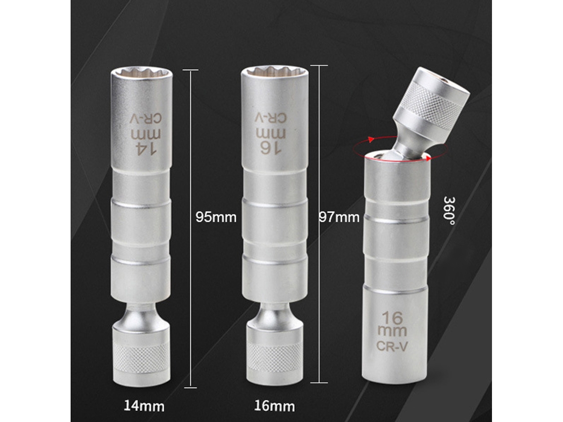 Laxiscreed Chave De Ponta 3/8" Com Encaixe De 12 Pontos Para Automóveis