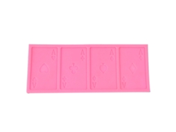 Moldes De Silicone Para Assar Bolos Em Formato De Poker, Com Massa De Chocolate E Açúcar. Cores Rosa, Cinza (aleatório)