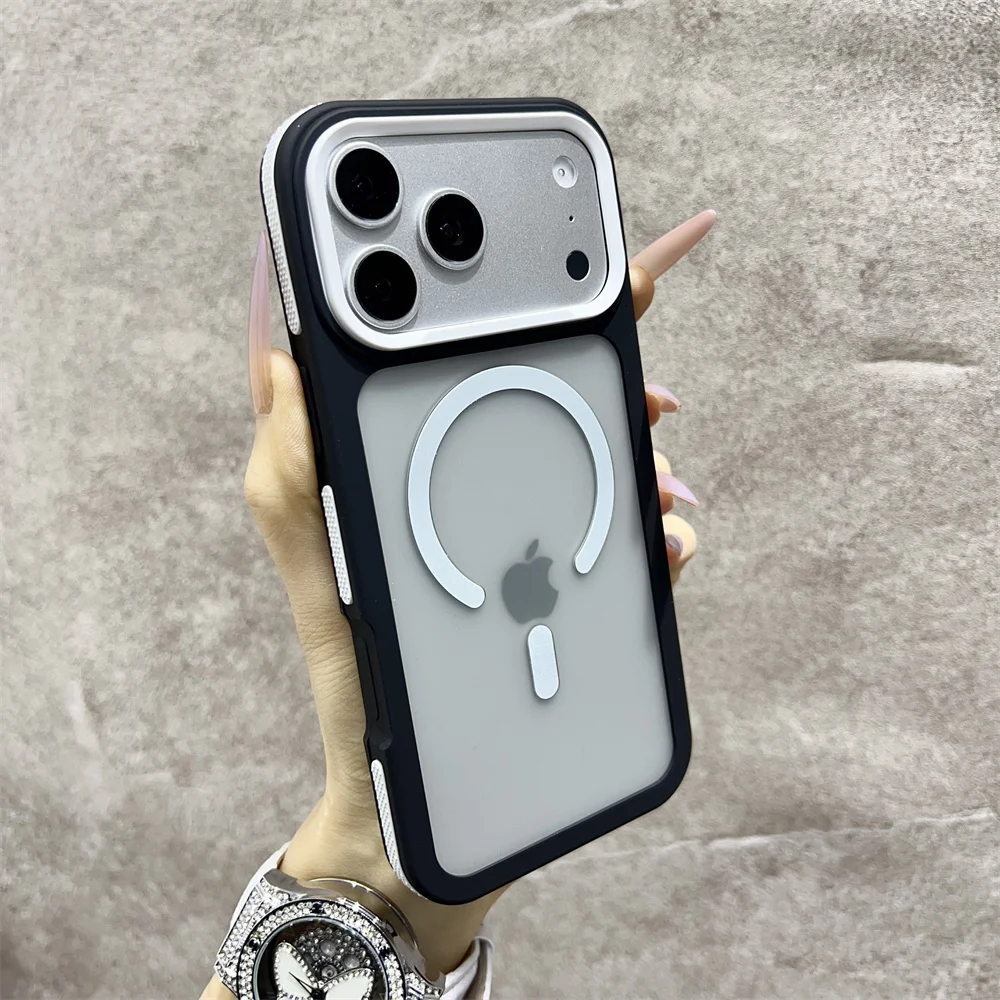 Capa Magnética Fosca Para Iphone 11 Pro Max (branca), Compatível Com Iphone, Capa Rígida Semitransparente À Prova De Choque.