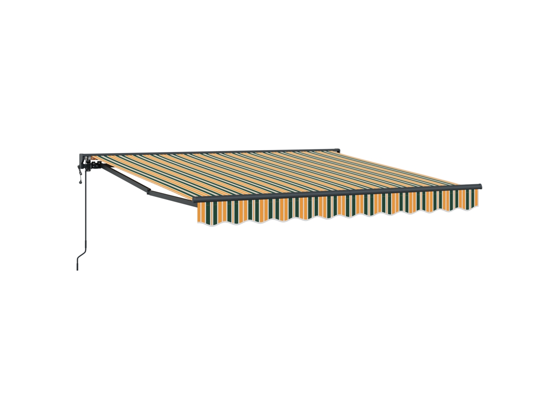 Conjunto 1 Toldo Retrátil Vidaxl Verde Alumínio (300 X 250 Cm)
