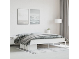Estrutura De Cama 193x203 Cm Metal Branco