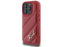 Capa para iPhone 16 Pro KARL LAGERFELD Pele Sintética Rígida Vermelho