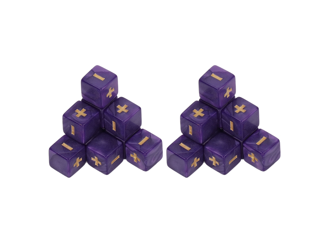20 Peças Conjunto De Dados 16mm Operações Matemáticas Sinais De Mais Menos Brinquedos Para Crianças Aulas De Matemática Roxo