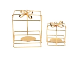 Porta velas Europeu Elegante Casamento Decoração Casa Ferro Dourado S/MARCA