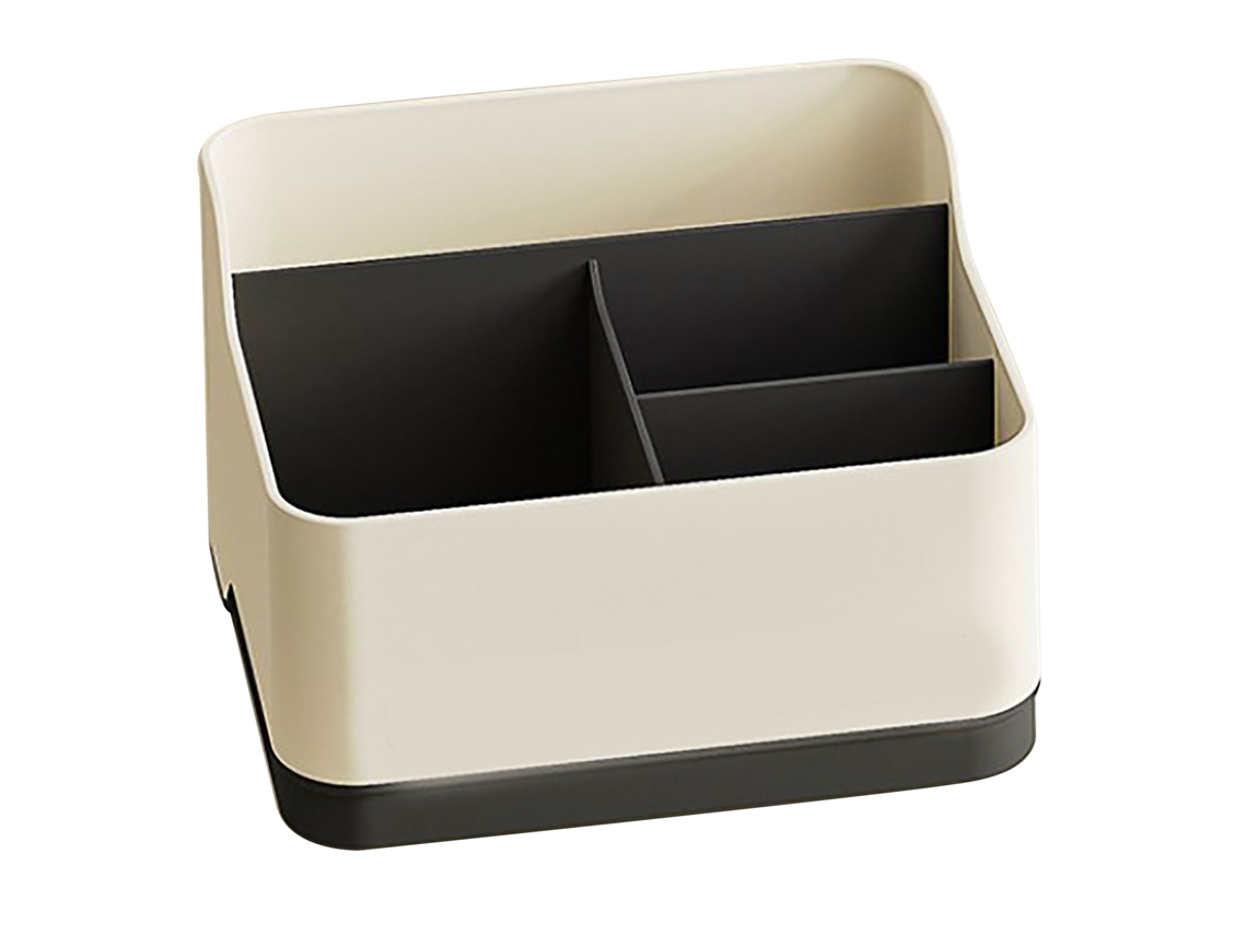 Suporte para Controle Remoto Organizador de Mesa com 4 Compartimentos Multifuncional para Escritório e Lar
