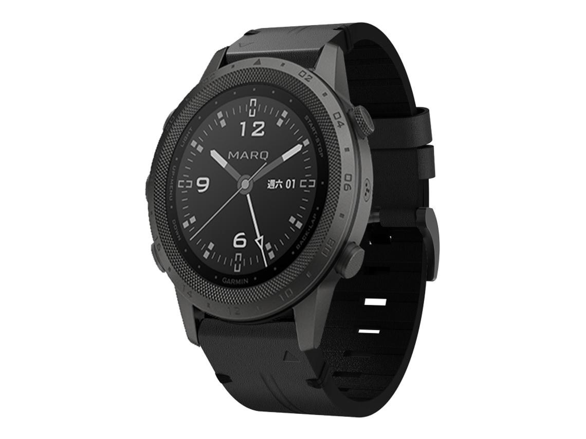 Bracelete para Garmin Marq Commander couro fivela de aço preto XIAOMOYU (22mm)