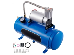 Conjunto De Compressor De Ar 12v Com Tanque De 6l Para Veículos, Pressão 90 120psi Tekmaquinas