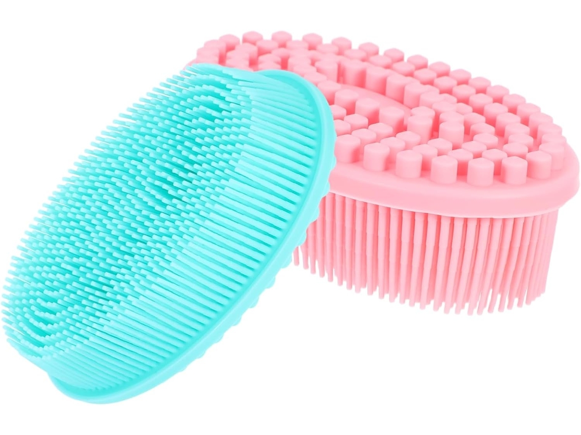 Lurelia Pack De 2 Escovas De Banho Para Bebé, Silicone Macio, Dupla Face E Massagem Suave, Rotina Spa Leve