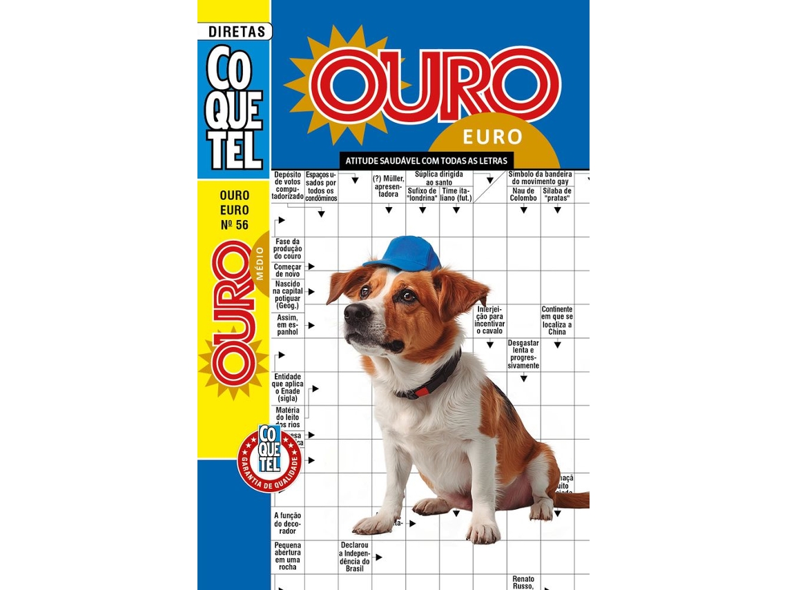 Livro Palavras-cruzadas Diretas Coquetel Ouro Euro 56 Nível Médio De Editora Coquetel (português Do Brasil)