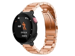 Pulseira Universal, Compatível Com Smartwatch Garmin Forerunner 220/ 230/ 235/ 630/ 620/ 735, Cor Ouro Rosa, Três Pulseiras De Aço.