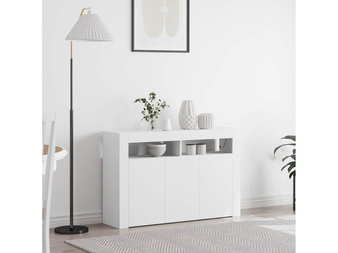 Vidaxl Buffet Branco 116 X 30 X 75 Cm Madeira Processada